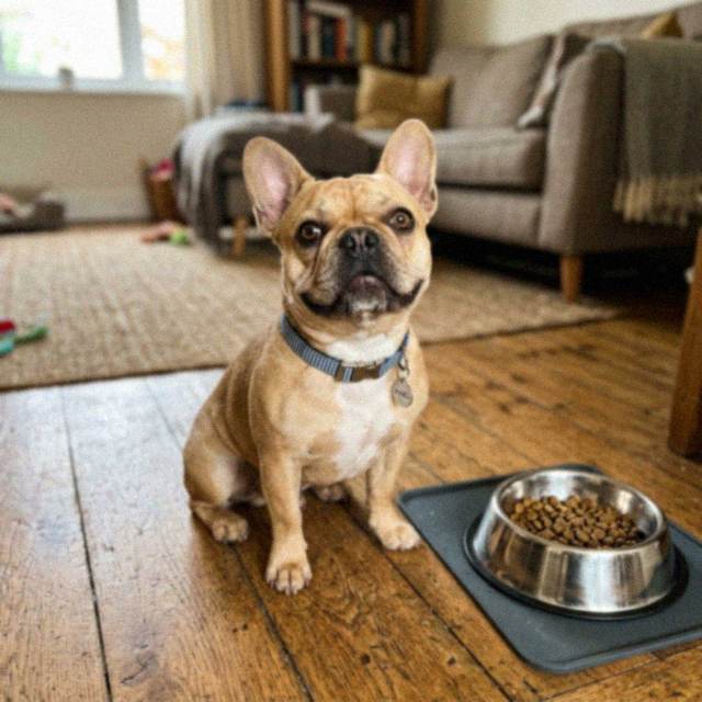 Pixel - Bouledogue Français après sa gamelle