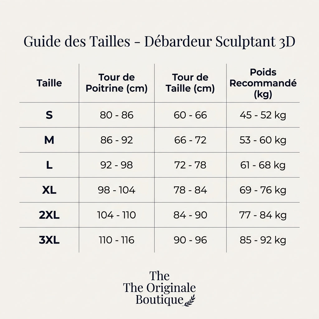 Guide des tailles femme