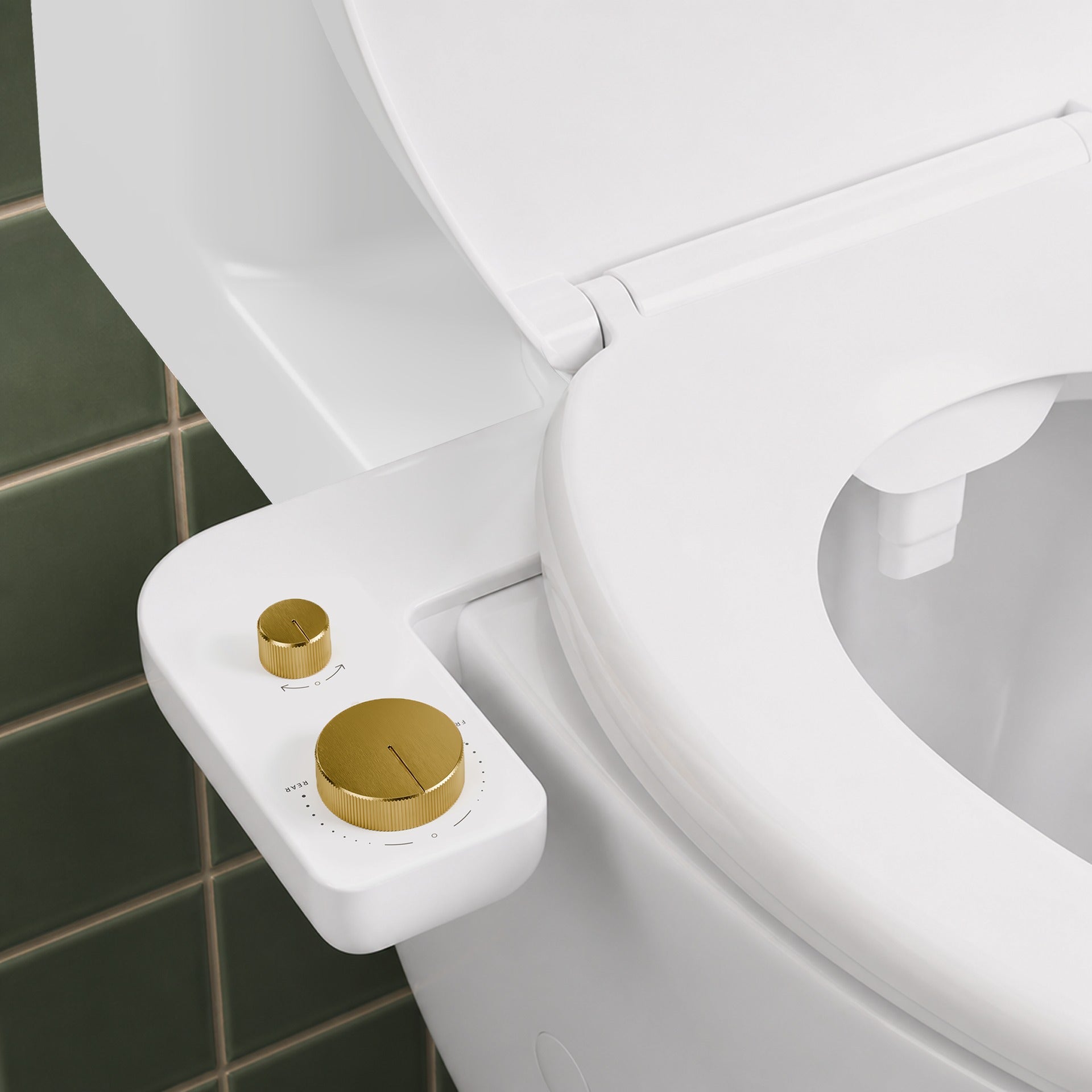 Bidet WC Double Buse Finition Laiton Brossé Doré