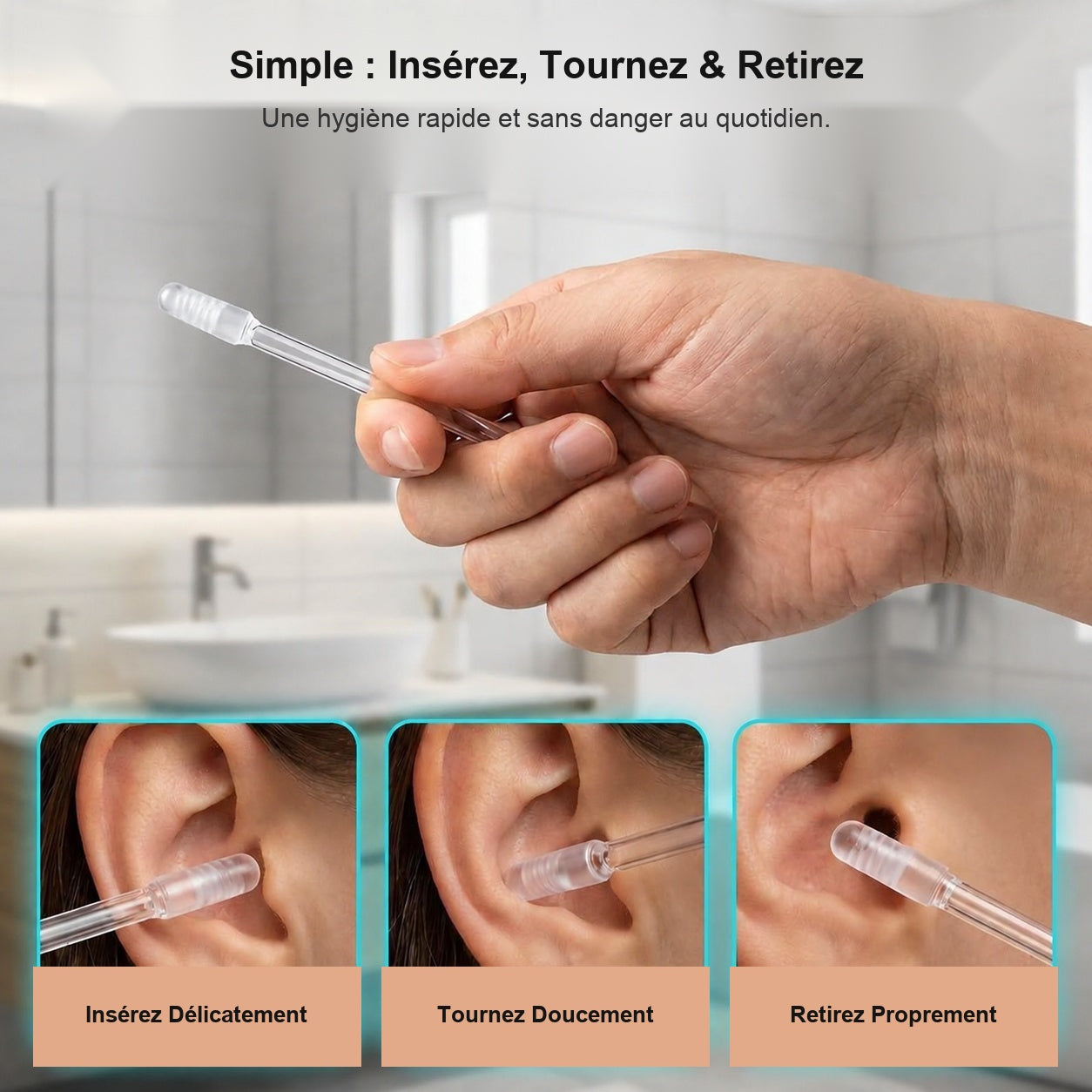 Utilisation simple : Insérez, Tournez et Retirez