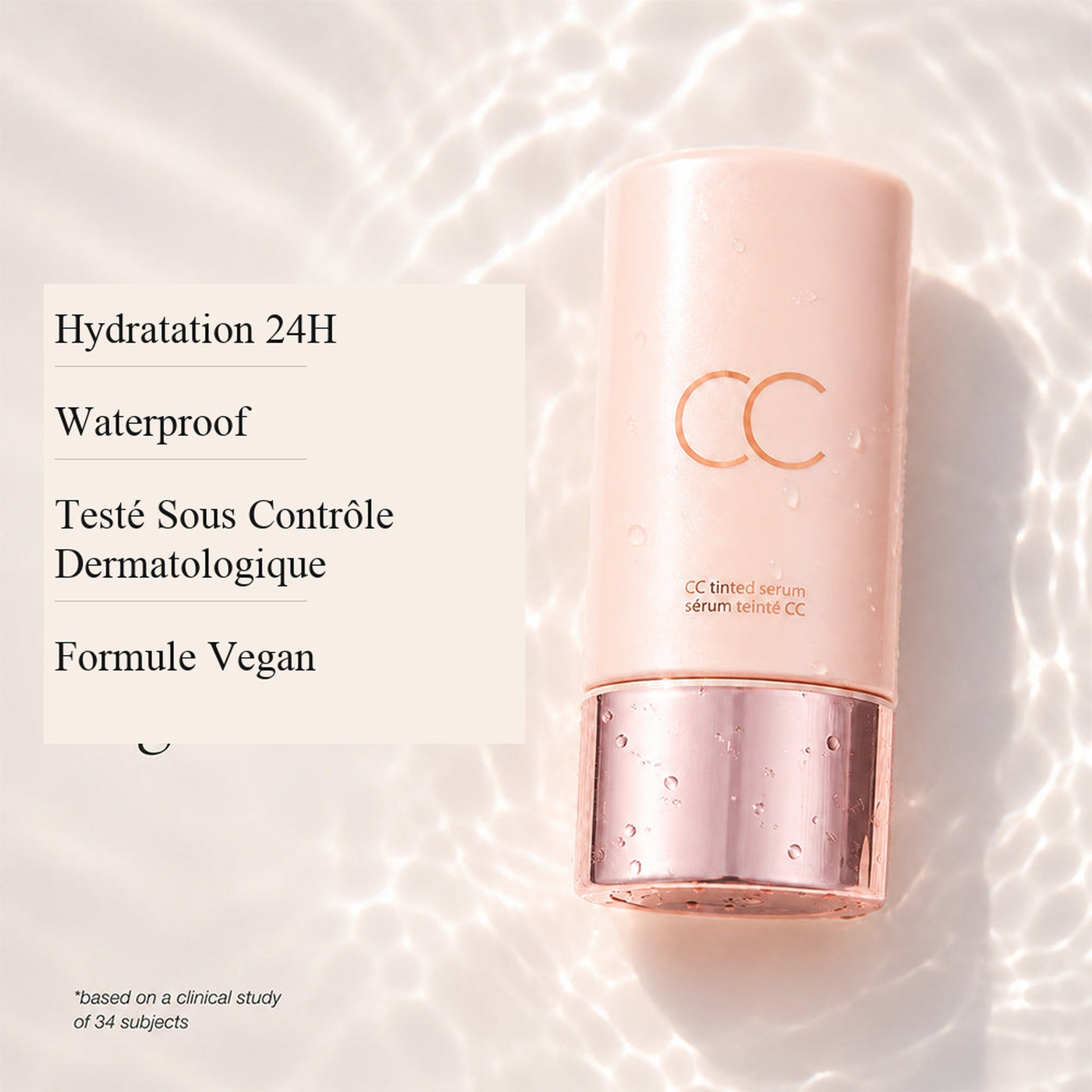 Sérum CC - Hydratation 24H Waterproof Formule Vegan