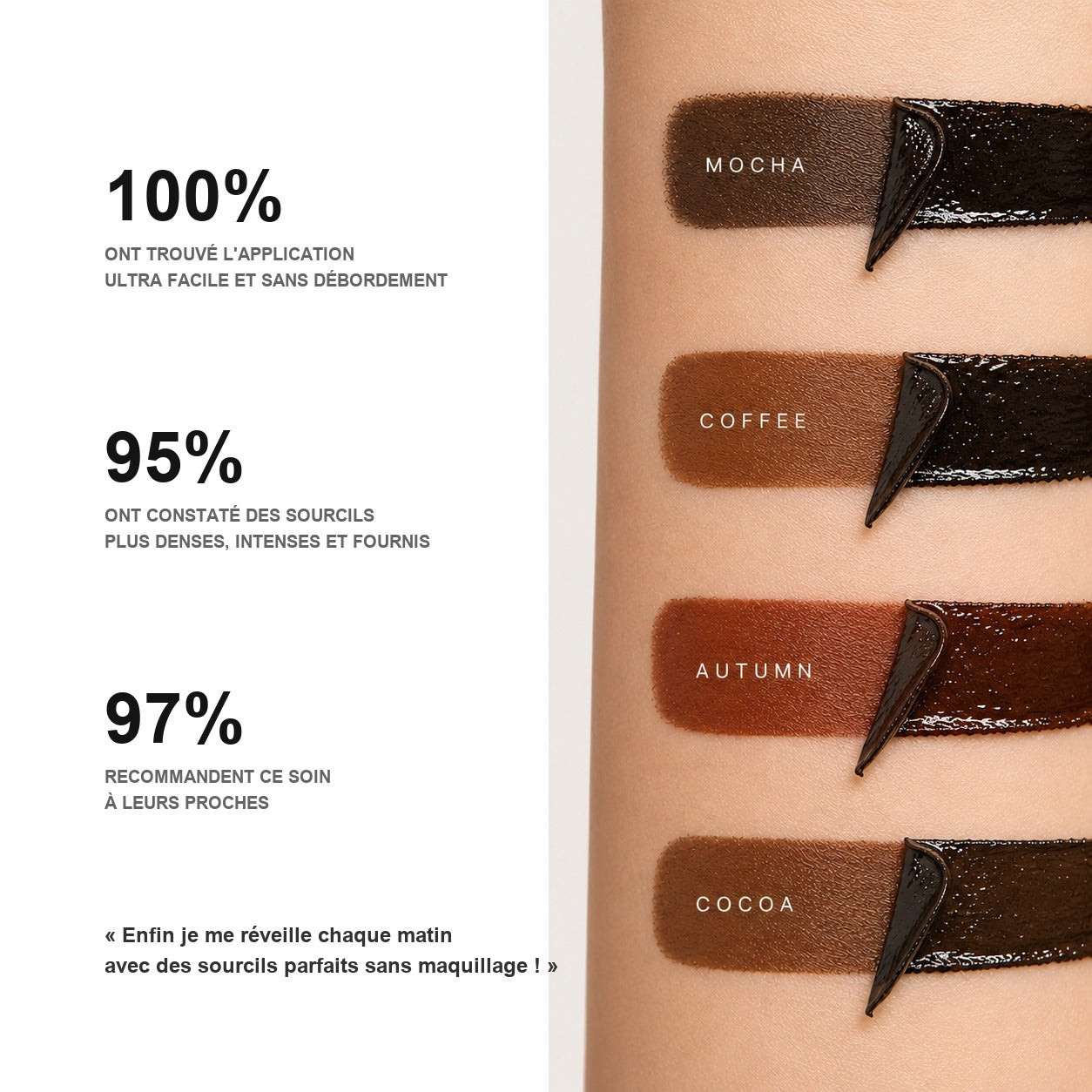 Résultat naturel effet microblading sans douleur
